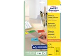 Papier, papier fotograficzny i etykiety - Avery Coloured removable labels yellow - L6035-20