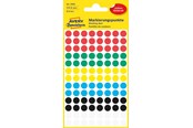 Papier, papier fotograficzny i etykiety - Avery Colour coding dots permanent assorted red green yellow blue black white - 3090