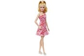 Lalki i akcesoria - Barbie Fashionista Doll - Pink Floral Dress - HJT02