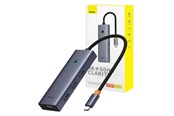 USB hub - Baseus 6in1 Hub UltraJoy USB-C do HDMI4K@60Hz+4xUSB 3.0+PD (space grey) USB hub - 6 - USB 3.0 - Szary - B00052807813-01