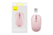 Myszka - Baseus Wireless mouse F01B Tri-mode 2.4G BT5.0 1600 DPI (pink) - 3 przyciski - Różowy - B01055503413-00