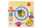 Zabawki drewniane - Small Foot - Wooden Calendar Clock Seasons AT (Ger - 4765