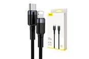 Kabel USB - Baseus Cafule Cable Type-C to iP PD 18W 1m Gray+Black - CATLKLF-G1