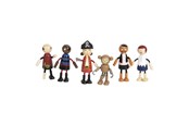 Figurki - Small Foot - Wooden Dolls Pirate Bendable 6pcs. - 12412