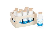 Zabawa w udawanie - Small Foot - Wooden Crate with Milk Bottles 12 pc - 12354