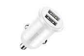Telefon - Adapter i Ladowarka - Baseus Grain Pro Car Charger 2x USB 4.8A (white) - CCALLP-02