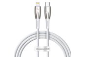 Kabel USB - Baseus USB-C cable for Lightning Glimmer Series 20W 1m (White) - CADH000002