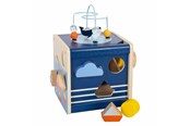Zabawki dla niemowlat - Small Foot - Wooden Activity Cube Ocean - 12312