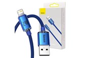 Kabel USB - Baseus Crystal Shine cable USB to Lightning 2.4A 2m (blue) - CAJY000103