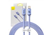 Kabel USB - Baseus Crystal cable USB-C to Lightning 20W PD 2m (violet) - CAJY000305