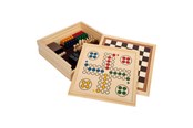 gry-planszowe-karciane-i-kosci - Small Foot - Wooden Games 7 Classics in Storage Box - 12322