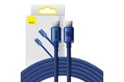 Kabel USB - Baseus Crystal Shine cable USB-C to USB-C 100W 1.2m (blue) - CAJY000603