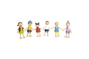 Figurki - Small Foot - Wooden Dollhouse Family Bendable 6pcs - 11804