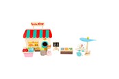 Zabawki drewniane - Small Foot - Wooden Take-along Play Shop Poppenhuis 15dlg. - 11393