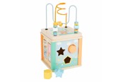 Zabawki dla niemowlat - Small Foot - Wooden Activity Cube and Motor Skills - 11724
