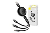 USB hub - Baseus Bright Mirror 3 USB 3-in-1 cable for micro USB / USB-C / Lightning 66W / 2A 1.1m (Black) USB hub - USB 2.0 - Czarny - CAMJ010101