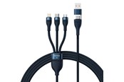 Kabel USB - Baseus 3in1 USB cable  Flash Series 2 USB-C + micro USB + Lightning 100W 1.2m (blue) - CASS030103