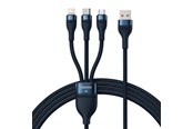 Kabel USB - Baseus 3in1 USB cable  USB 3in1  Flash Series USB-C + Micro + Lightning 66W 1.2m (blue) - CASS040003