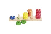 Zabawki dla niemowlat - Goki Wooden Stacking Puzzle color - 58941