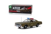 Model samochodu - Greenlight 1:18 Scale Diecast for 1977 Plymouth Fury US Army Police Model Car Army Green - 0819725024808