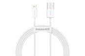 Kabel USB - Baseus Superior Series Cable USB to Lightning 2.4A 1.5m (white) - CALYS-B02
