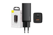 Telefon - Adapter i Ladowarka - Baseus Quick Travel Charger  GaN2 Lite USB+C 65W EU (black) - CCGAN2L-B01