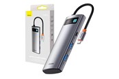USB hub - Baseus Hub-adapter 7-i-1 USB-C til 2x USB 3.0 + HDMI + USB-C PD USB hub - 7 - USB 3.0 - Szary - WKWG020113