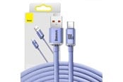 Kabel USB - Baseus Crystal Shine cable USB to USB-C 100W 2m (purple) - CAJY000505