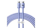 Kabel USB - Baseus Crystal Shine cable USB-C to USB-C 100W 2m (purple) - CAJY000705