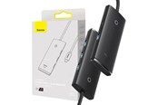 USB hub - Baseus Lite Series Hub 4in1 USB-C to 4x USB 3.0 + USB-C 25cm (Black) USB hub - 4 - USB 3.0 - Czarny - WKQX030301