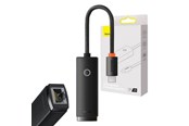 Kabel USB - Baseus Network adapter  Lite Series USB-C to RJ45 (black) - WKQX000301