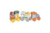 Zabawki drewniane - Small Foot - Wooden Stacking Blocks Train Safari - 11698