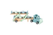 Samochody i pojazdy - Small Foot - Wooden Truck Transporter Chicago with Cars 9dlg. - 11510