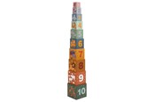 Zabawki dla niemowlat - Small Foot - Stacking Blocks Safari Cardboard 10 pcs. - 11957