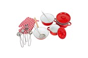 Zabawa w udawanie - Small Foot - Pans and Cookware Set Red 11dlg. - 8964
