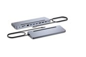 Stacja dokujaca - I-Tec USB-C Metal Ergonomic 3x 4K Display Docking Station + Power Delivery 100 W - C31FLAT2PDPRO