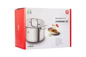 Garnki - Zwilling TrueFlow - Cookware set with cover - 5 items - round - silver - 66920-005-0