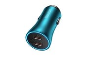 Telefon - Adapter i Ladowarka - Baseus Golden Contactor Pro car charger 2x USB-C 40W (blue) - CGJP000003