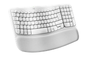 Klawiatura - Logitech Wave Keys - Off-White - ND - Klawiatura ergonomiczna - Nordycki - Biały - 920-012299