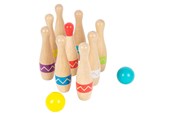 Zabawki na zewnatrz - Small Foot - Wooden Bowling Game with Zigzag Pattern 11 pcs. - 11912