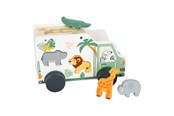 Zabawki dla niemowlat - Small Foot - Wooden Shape Sorter Jeep Safari 6dlg - 11700