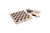 gry-planszowe-karciane-i-kosci - Small Foot - Wooden Classic Games 3in1 in Box - 3453