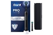 Szczoteczka elektryczna do zebów - Oral-B Elektryczna szczoteczka do zębów Pro 3 3500 Black Edition + Extra CA Black Brush Head + Travel Case - 8006540759912