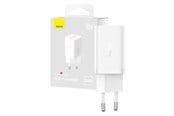 Telefon - Adapter i Ladowarka - Baseus Wall Charger  GaN5 40W 2x USB C (White) - CCGP180102