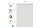 Zeszyty, notesy i formularze - Nobo Premium Flipchart Recycled Paper Pad 600x890mm Reversible Plain or Gridded paper 50 Sheet 70gsm 1 Pack Rolled - 1915659