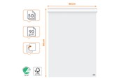 Zeszyty, notesy i formularze - Nobo Premium Flipchart Paper Pad 600x890mm Reversible Plain or Gridded Paper 50 sheet 90gsm 1 Pack Rolled - 1915657