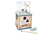 Zabawki dla niemowlat - Small Foot - Wooden Activity Cube and Motor Spiral - 11910