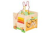 Zabawki dla niemowlat - Small Foot - Wooden Activity Cube and Motor Spiral - 11732