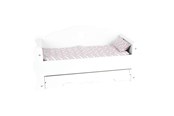 Lalka, mis i akcesoria - Small Foot - Wooden Doll Bed with Drawer and Bedding 4dlg. - 12024