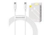 Kabel USB - Baseus Superior Series Cable USB-C to USB-C 100W 2m (white) - CATYS-C02